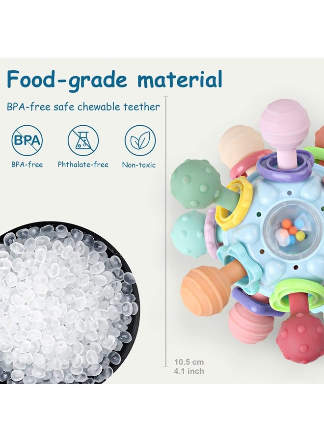Baby Toys Manhattan Ball,Colorful Teething Toys,Environmental Protection Soft Glue,Can Bite,Baby Hand Grip Ball Rattle Toy - Image 2