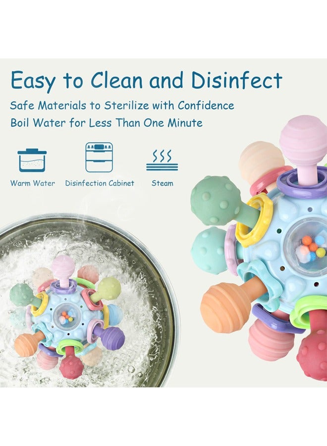 Baby Toys Manhattan Ball,Colorful Teething Toys,Environmental Protection Soft Glue,Can Bite,Baby Hand Grip Ball Rattle Toy - Image 3