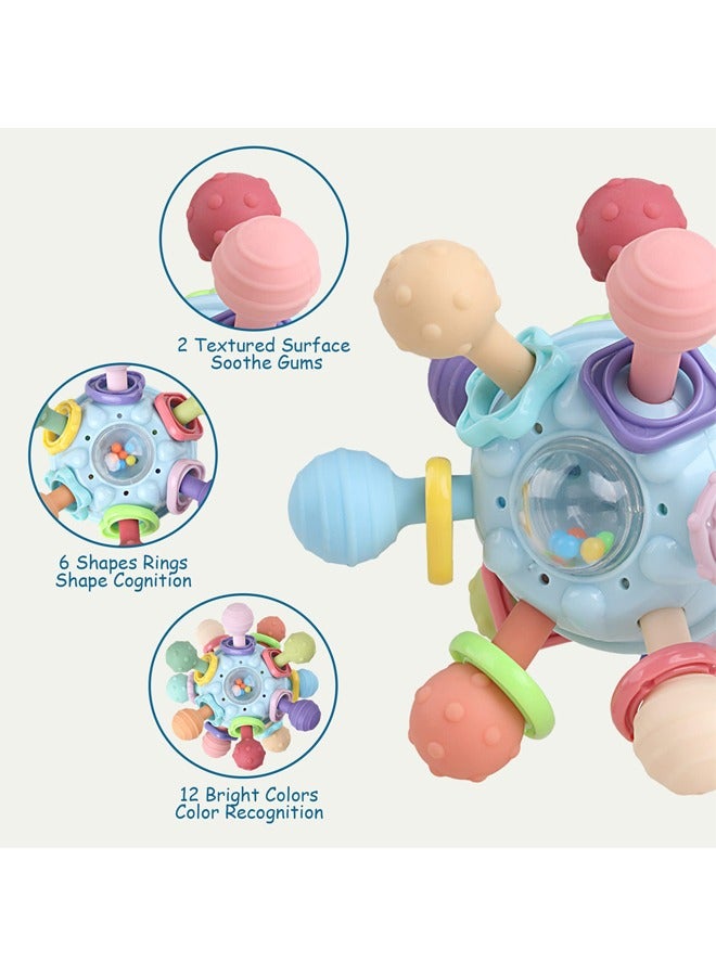 Baby Toys Manhattan Ball,Colorful Teething Toys,Environmental Protection Soft Glue,Can Bite,Baby Hand Grip Ball Rattle Toy - Image 4