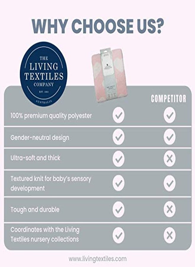 Living Textiles Pink Hearts Chenille Soft Baby Blanket Reversible Premium Cozy Fabric for Best Comfort - for Infant,Toddler,Newborn,Nursery,Girl,Throw,Crib,Stroller,Gift, Pink Hearts 40x30 - Image 3