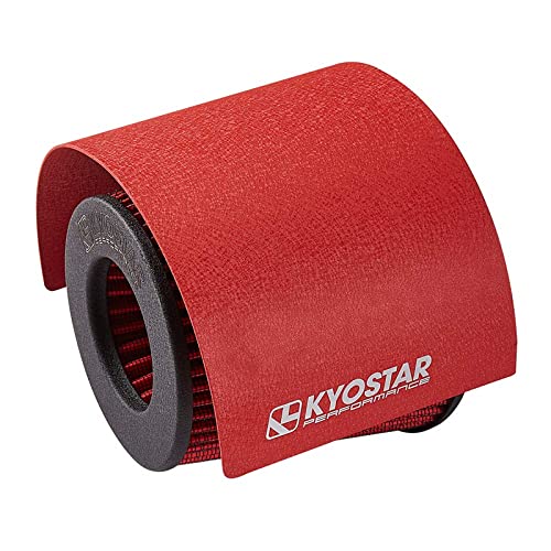 Kyostar Universal Steel Air Filter Heat Shield Cover Burning Air Intake Filter Cover for 2535 Cone Filter Red