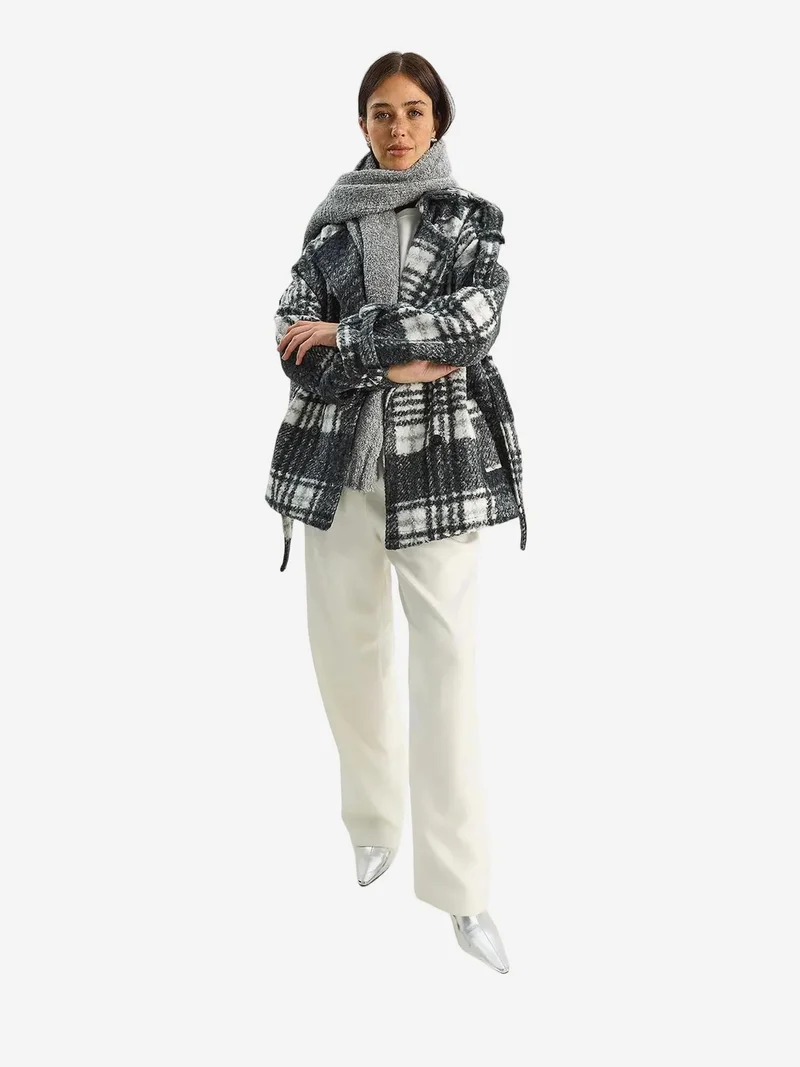 Bianco Lucci LUCCI Oversized Button Closure Coat