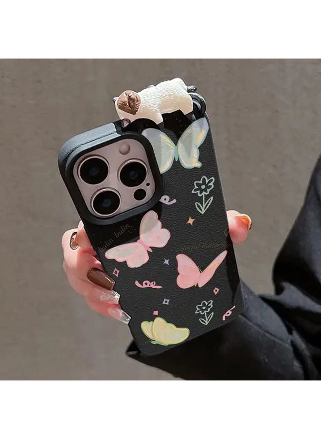 erfly Painted 3D Lying Cat Phone Case For iPhone 12 Mixed Color 3 - Image 2