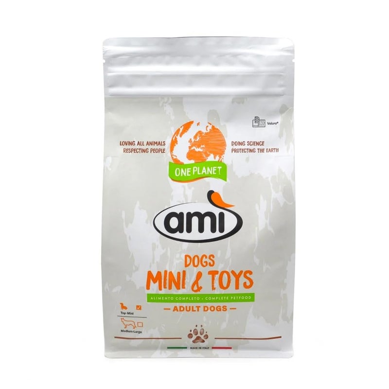 AMI One Planet- Ami Dog Mini Vegetarian (Vegan) Food 1kg, Adult, Pellet - Image 1