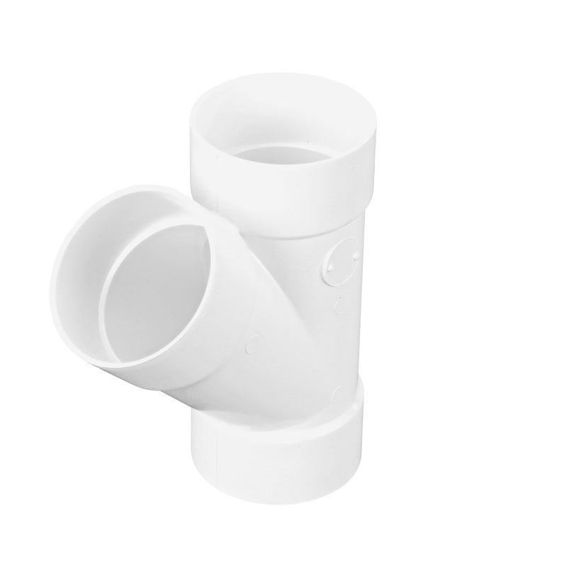 NDS NDS 3P08 PVC S&D 45° Wye, 3-Inch, for Hub X Hub X Hub Solvent-Weld Connections, for use with 3-Inch Sewer and Drain Pipe, White  - Image 2