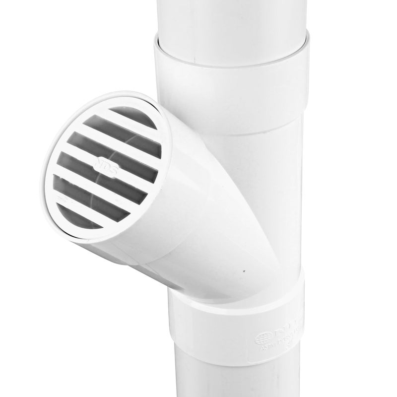 NDS NDS 3P08 PVC S&D 45° Wye, 3-Inch, for Hub X Hub X Hub Solvent-Weld Connections, for use with 3-Inch Sewer and Drain Pipe, White  - Image 1