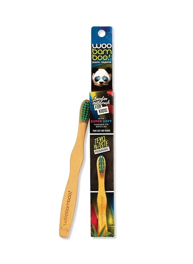 فرشاة أسنان Woobamboo® Zero Waste Packaging للأطفال المصنوعة من الخيزران فائقة النعومة عدد 1