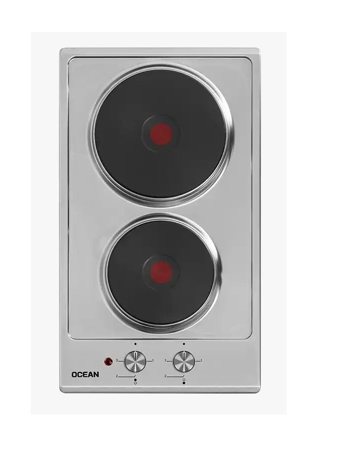 Ocean OEHF32I, Built‑in Electric Hob, 30 cm, 2 Cooking Zones, Stainless Steel - Image 3