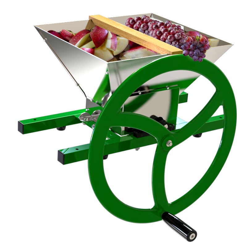 EJWOX Fruit and Apple Crusher  7L Stainless Steel Manual Juicer Grinder Fruit Scratter Pulper for Wine and Cider Pressing 