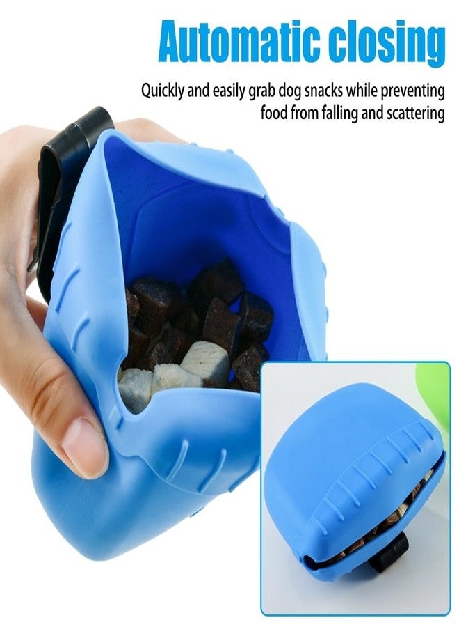 DONGKER Dog Training Bag,Silicone Half Opening Design Dog Treat Pouch with Clip for Dog Training Walking Hiking Hunting Traveling - Image 2