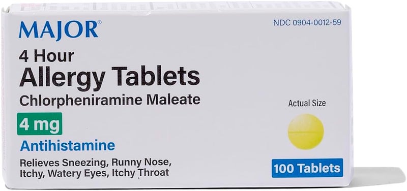 Chlorpheniramine 4 Mg Tabs 100 Ct Bottle (Pack of 3)