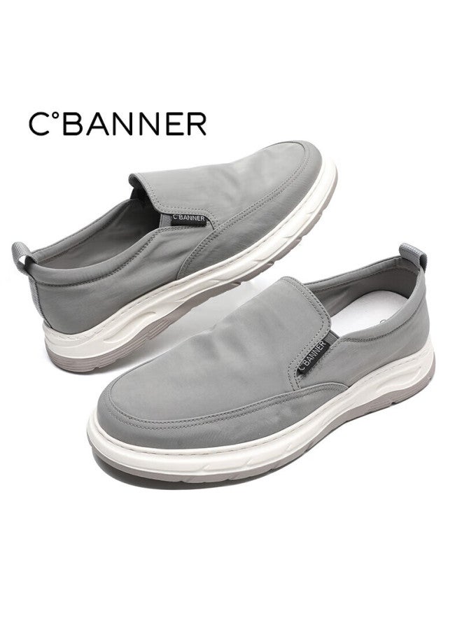 C.banner Summer Comfortable Canvas Shoes For Men, Lightweight Versatile Breathable Casual Shoes Men's Sneakers Gray, Size 42 - Image 1