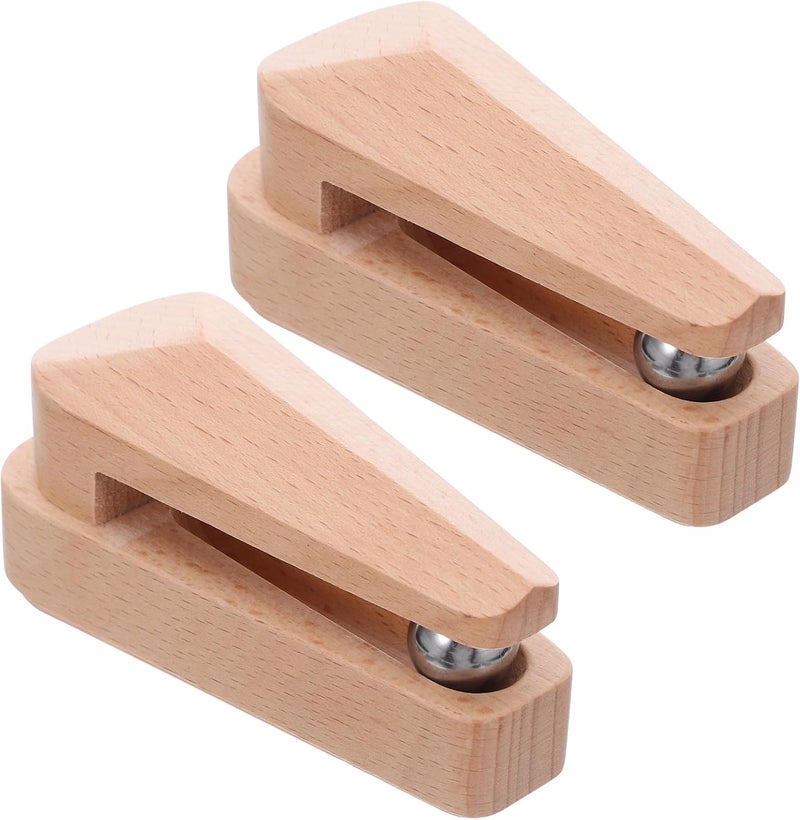 Rustic Wood Blanket Hooks for Wall 2pcs Non-Punching Quilt Rack Clips, Tapestry and Towel Hangers for Bathroom Kitchen Small Apartments - Image 1