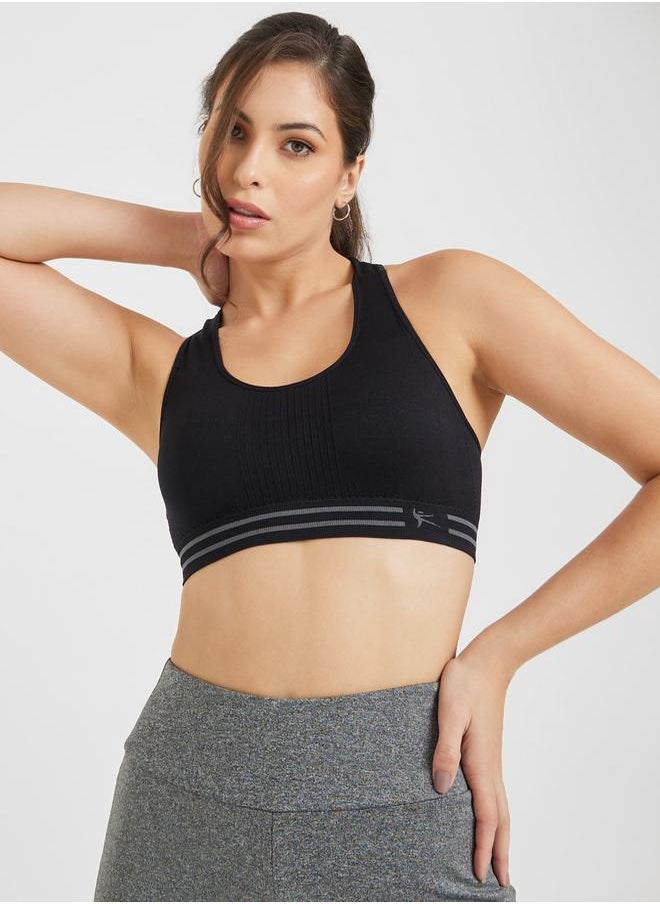 Styli - Pack of 2 - Double Stripe Waist Strap Sports Bra - Image 1