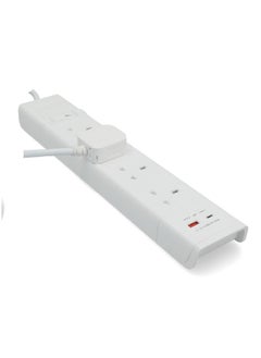 AL FANAR 4-Socket 2-USB Durable Power Extension Cord White 3 m CE043M2AC20  - Image 3