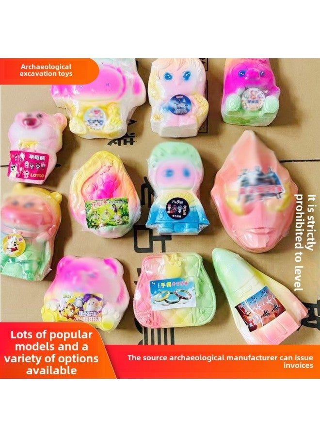 Archaeological Digging Toys Boys And Girls Dinosaur Fossils Digging Gem Treasure Children's Educational Handmade DIY Stall-Color:Love Princess Bracelet (bracelet 1+12-15 Gems)  - Image 2