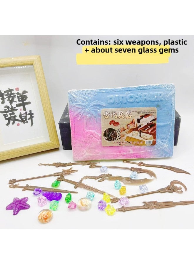 Archaeological Digging Toys Boys And Girls Dinosaur Fossils Digging Gem Treasure Children's Educational Handmade DIY Stall-Color:Love Princess Bracelet (bracelet 1+12-15 Gems)  - Image 3