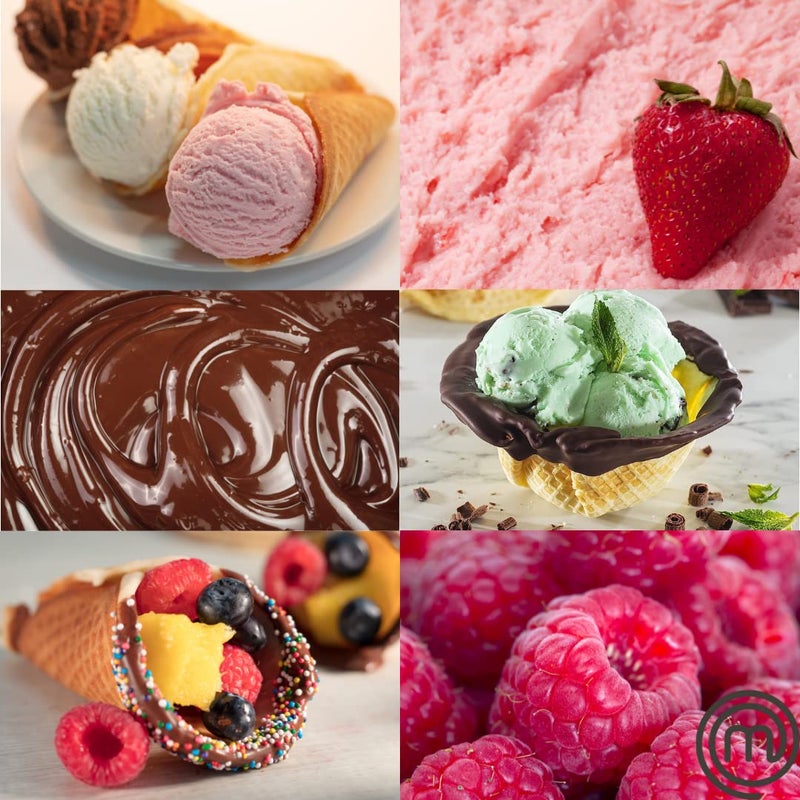 Masterchef ماستر شيف صانع مخروط الوافل ووعاء - يتضمن أسطوانة تشكيل وضغط وعاء - آلة خبز مخروط الآيس كريم المنزلية، جهاز مطبخ ممتع لحفلات السندات وتقديم الهدايا في العطلات - Image 4