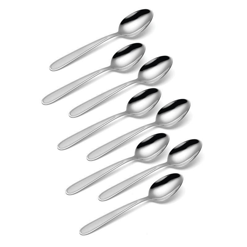 Oneida Teaspoon Set 8pc Jordan Pattern Stainless Steel