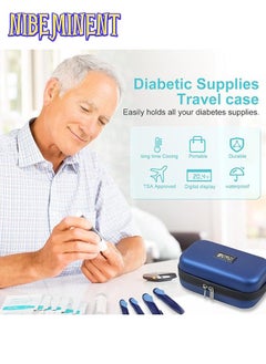 NIBEMINENT 24h Insulin Cooler Travel Case Medication Cooler For Travel With Thermometer Temperature Display Refrigerated Organizer Bag With 2 Ice Pack  - Image 5