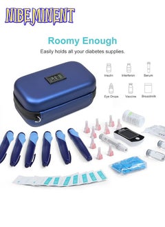 NIBEMINENT 24h Insulin Cooler Travel Case Medication Cooler For Travel With Thermometer Temperature Display Refrigerated Organizer Bag With 2 Ice Pack  - Image 4