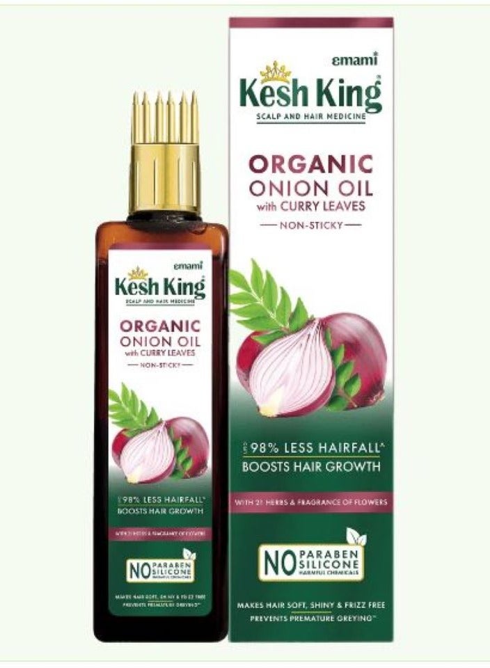 Kesh King Organic Onion Oil With Curry Leaves 100ml - Image 1