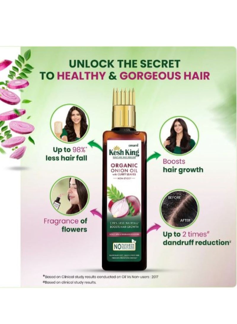 Kesh King Organic Onion Oil With Curry Leaves 100ml - Image 2