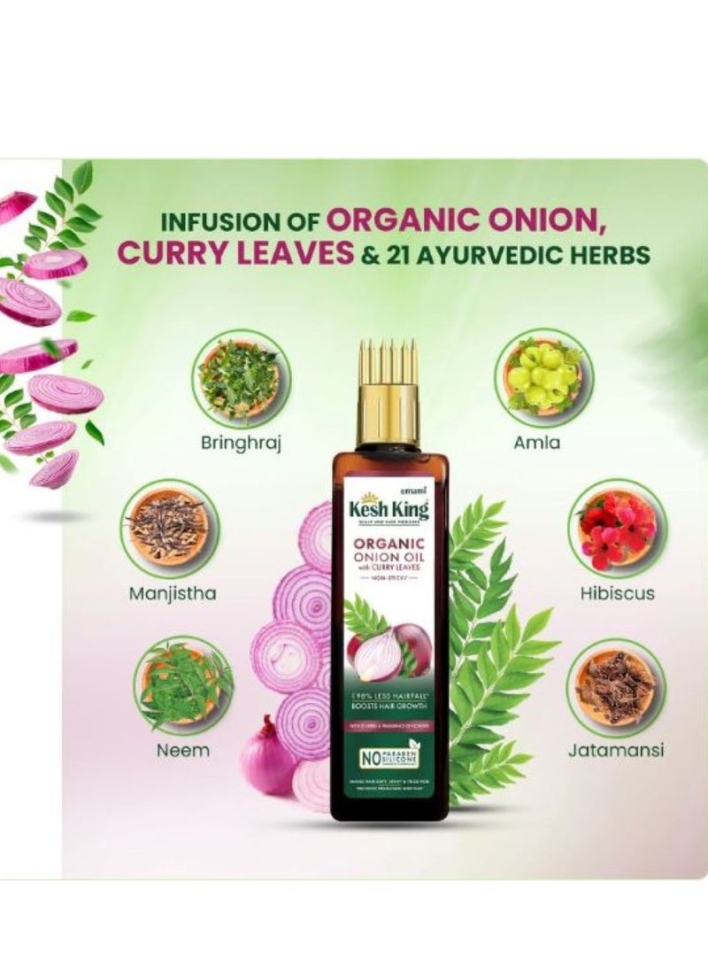 Kesh King Organic Onion Oil With Curry Leaves 100ml - Image 4
