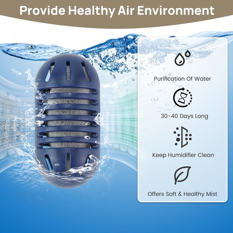 NISHCON Demineralization Cartridge for Ultrasonic Humidifiers, Prevent Hard Water Build-Up, Reduces White Dust, Purifies Water Pack of 12 - Image 3