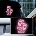 Iprokiu High Intensity Reflective Baby on Board Car Sticker Waterproof Cute Footprint Baby in Car Decal Safety Warning Sign Kids on Board Decal for Car Bumper Window Pink - Image 2