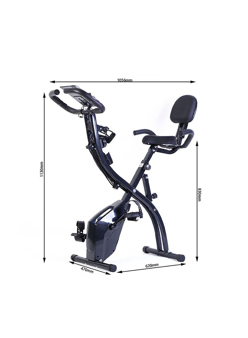 Stationary Spin Exercise Bike for Home Multifunction Foldable Indoor Workout Cycling Bike for Middle aged and Elderly