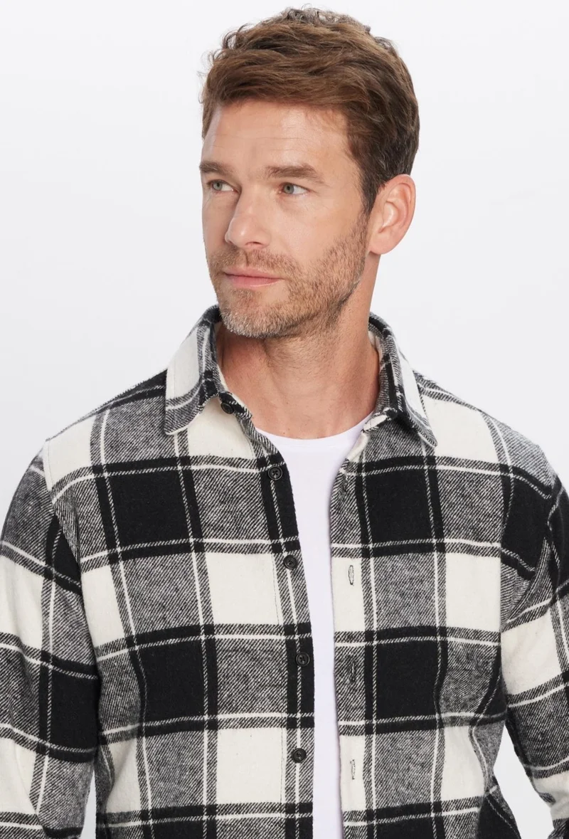 تودورس Men's Slim Fit Slim Fit Lumberjack Plaid Winter Shirt