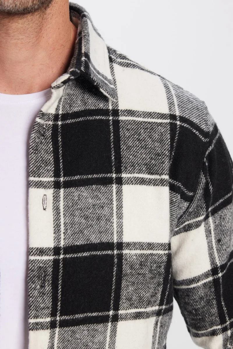 Tudors Men's Slim Fit Slim Fit Lumberjack Plaid Winter Shirt