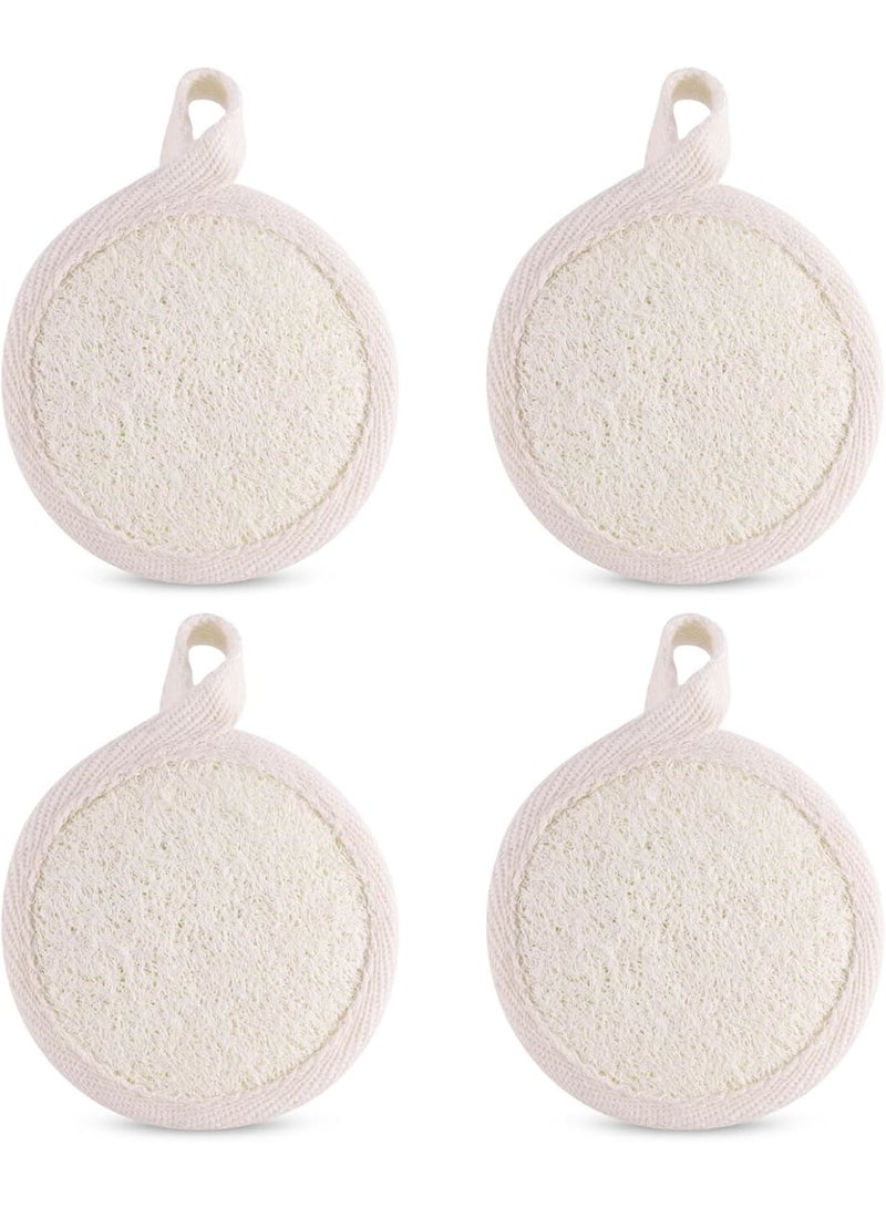 SOLARAE Face Scrubber, 4 Pcs Exfoliator face Brush, Mini Pads Exfoliate Loofah Scruber Bath Washing Brush, Suitable for cleansing, makeup removal, bathing - Image 1