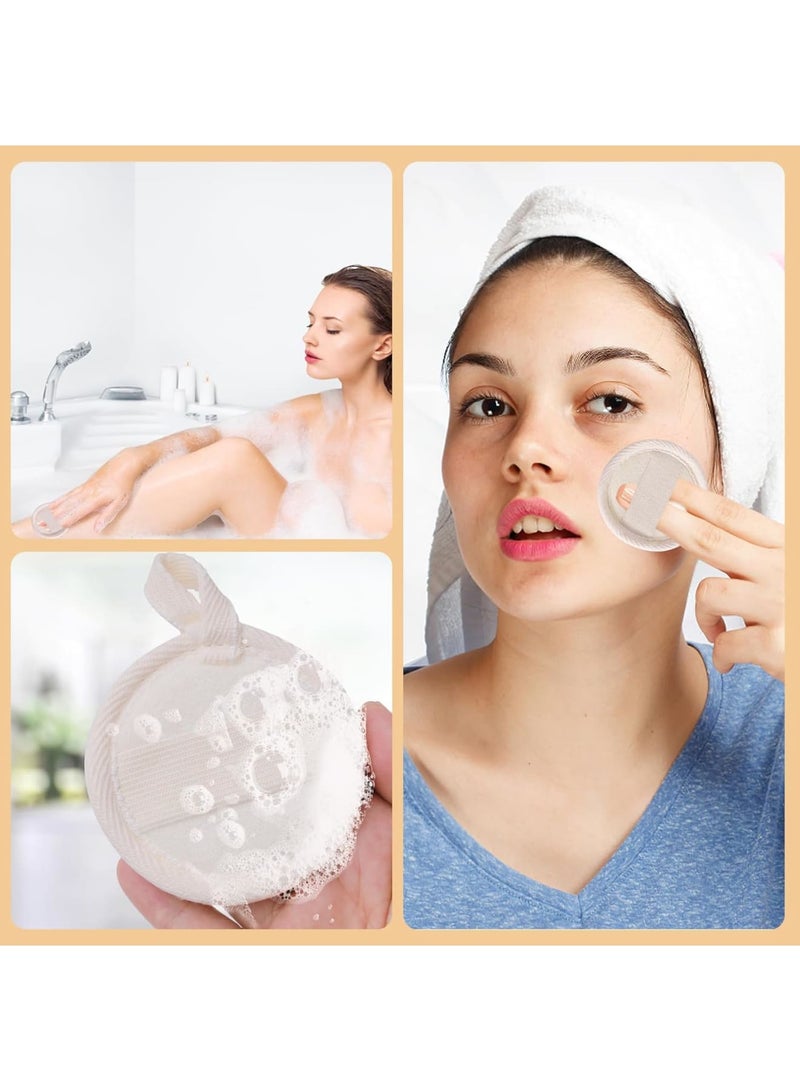 SOLARAE Face Scrubber, 4 Pcs Exfoliator face Brush, Mini Pads Exfoliate Loofah Scruber Bath Washing Brush, Suitable for cleansing, makeup removal, bathing - Image 4