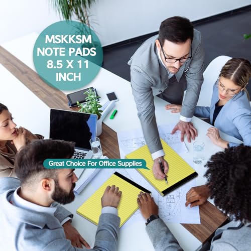 MSKKSM Legal Pads 8.5 x 11, 3 Pack Yellow Note Pads 8.5 x 11 Writing Pads, Wide Ruled Legal Notepads, Lined Pads of Paper Yellow Paper Pads, 30 Sheets Per Notepad for School, Home, Office, Business - Image 5