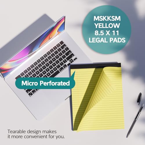 MSKKSM Legal Pads 8.5 x 11, 3 Pack Yellow Note Pads 8.5 x 11 Writing Pads, Wide Ruled Legal Notepads, Lined Pads of Paper Yellow Paper Pads, 30 Sheets Per Notepad for School, Home, Office, Business - Image 4
