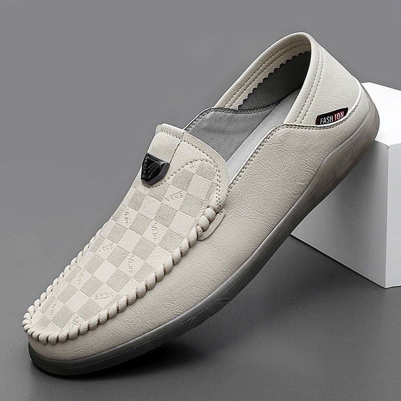 Driving Men'S Doug Shoes Pure Hand-Stitched Soft-Soled Men'S Leather Shoes Embossed Men'S Shoes Driving Shoes - Image 2