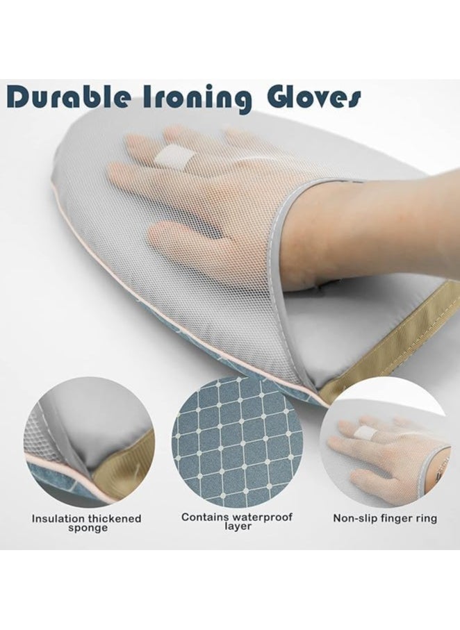 Generic - Clothes Steamer Glove for Clothes, Handheld Ironing Board with Finger Loop, Heat Resistant Ironing Gloves for Clothes Steamer Anti-Steam Glove, Clothes Steamer Accessories, Blue - Image 1