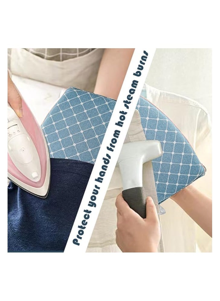 Generic - Clothes Steamer Glove for Clothes, Handheld Ironing Board with Finger Loop, Heat Resistant Ironing Gloves for Clothes Steamer Anti-Steam Glove, Clothes Steamer Accessories, Blue - Image 1