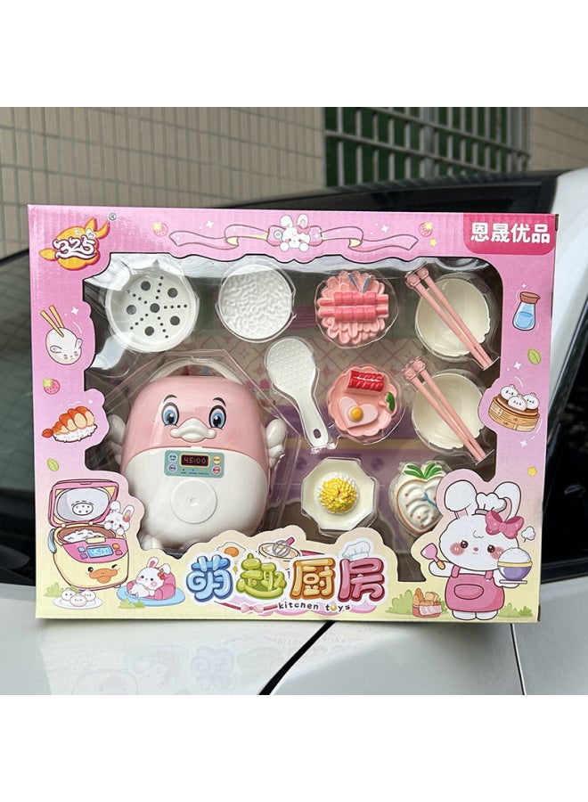 Girls Play House Toys Children's Castle Small Doctor Play Kitchen Play House Stall Night Market Toy Supply-Color:Face-changing Rubik's Cube Building Block - Image 5