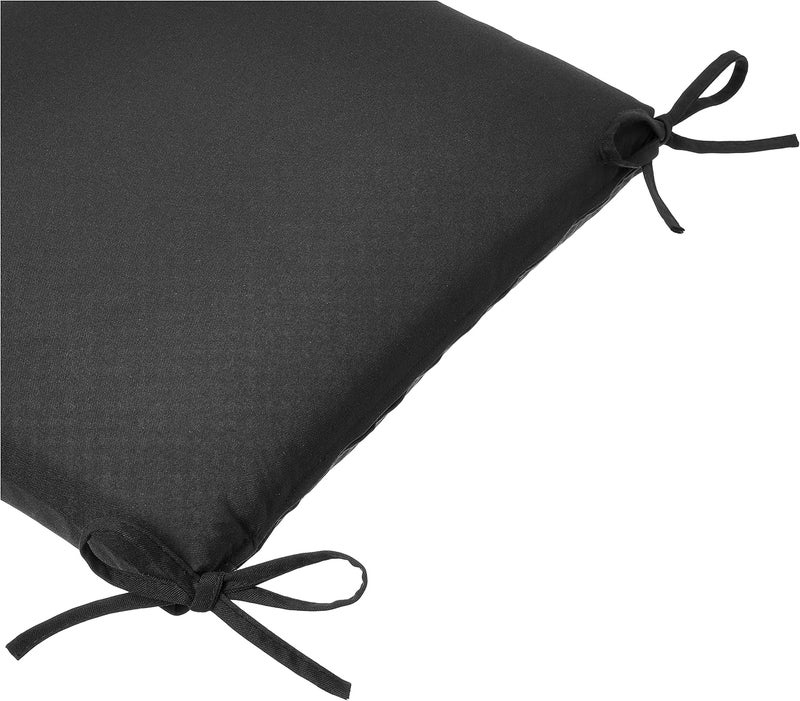 Pillow Perfect Fresco Solid Indoor/Outdoor Patio Seat Cushions, Black, 16" x 18.5", 2 Count - Image 4