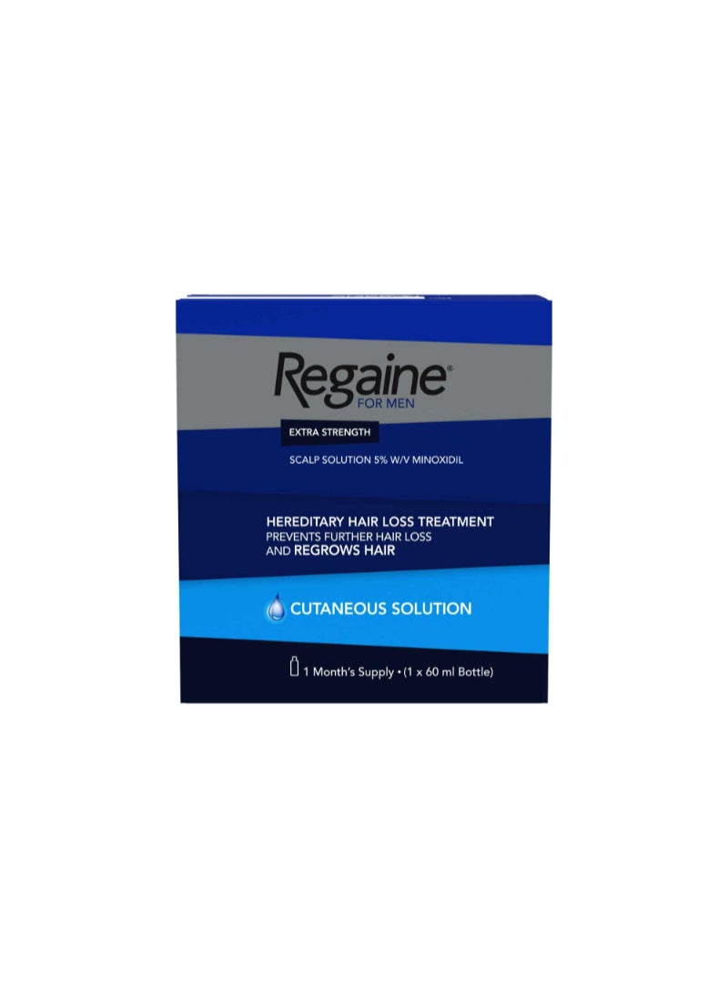 Regaine Regaine for Men Extra Strength Scalp Solution 5% W/V Minoxidil - 1 Month's Supply  - Image 1