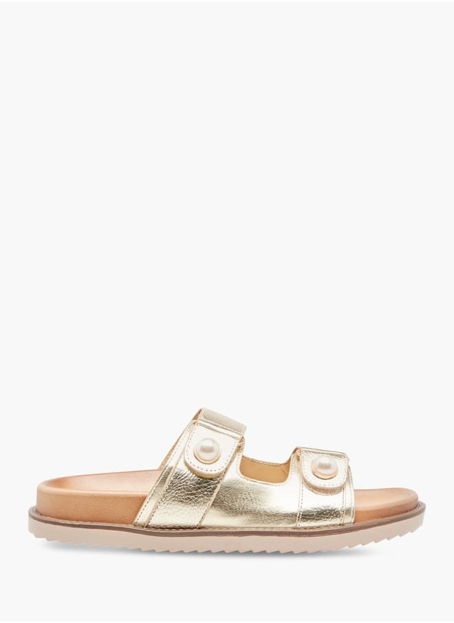 Celeste Womens Textured Slip-On Sandals  - Image 1