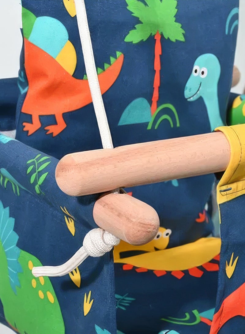 فنز  مقعد متأرجح آمن من القماش وكرسي متأرجح معلق خشبي للأطفال الرضع في الداخل والخارج - Image 3