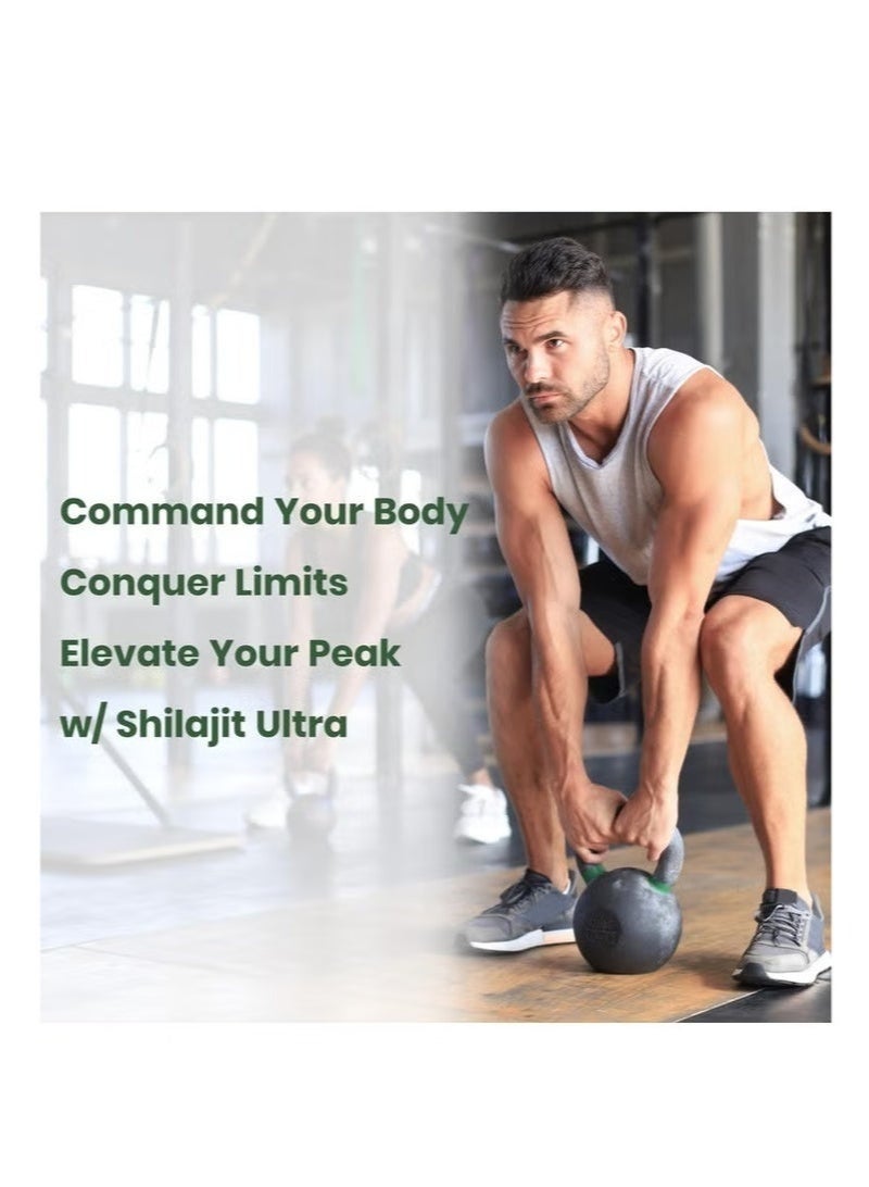 بست كبسولات الشيلاجيت الهيمالاينية (60 كبسولة) - مع حمض الفولفيك الطبيعي والأحماض الأمينية L، للجنسين، يعزز الطاقة ودعم المناعة، غير معدل وراثيًا، مصنوع في الولايات المتحدة الأمريكية، 300 ملغ لكل جرعة - Image 2