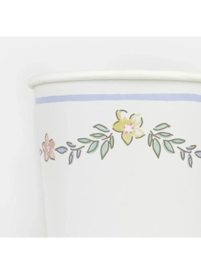 Meri Meri  Chintz Border Cups - Pack of 8, Hot & Cold Drink Paper Cups with Rococo Floral Chintz Design, Stylish Party Tableware for Garden Lunches, Afternoon Teas & Springtime Celebrations  | Best Price UAE