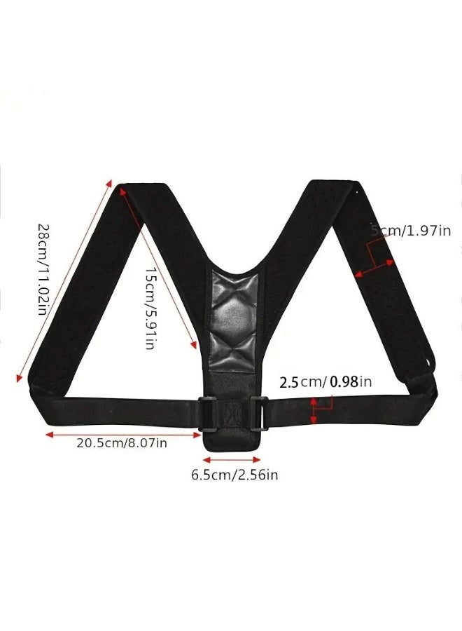 Adjustable Shoulder Support Brace, Posture Corrector, Neck Pain Relief - One Size - For Men And Women - Image 2