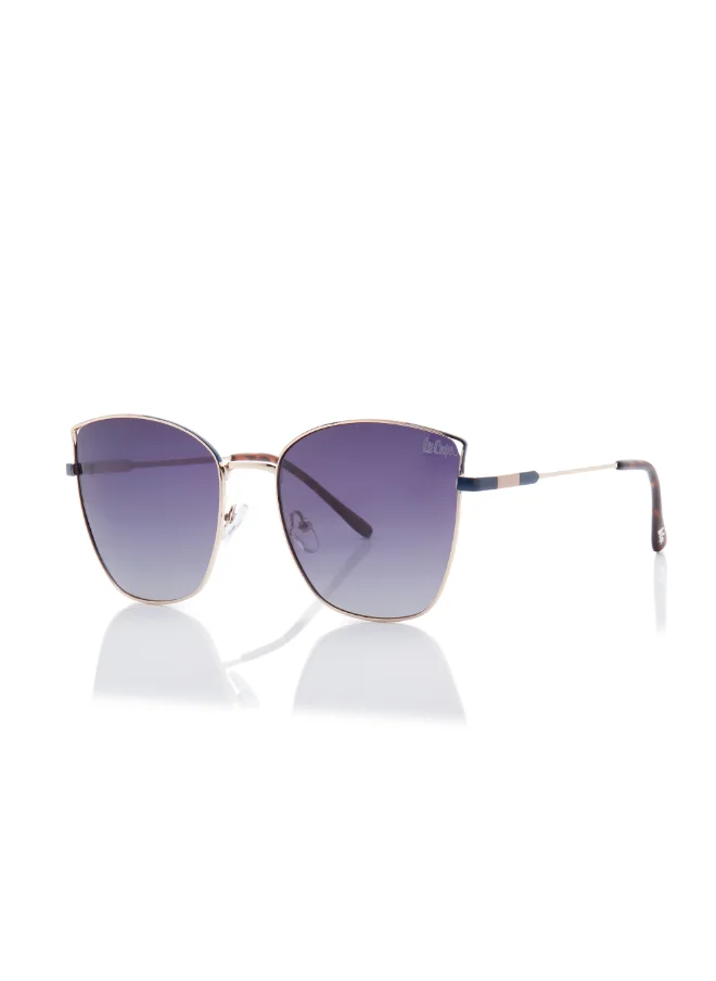 Lee Cooper Polarized Sunglasses Gold Frame Gradient Grey Mirror Lens 59mm  - LC1202C03