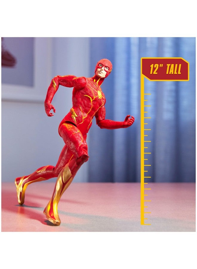 DC Comics, Speed Force The Flash Action Figure, 12-inch, Lights and 15+ Sounds, The Flash Movie Collectible, Kids Toys for Boys and Girls Ages 4+ - Image 4